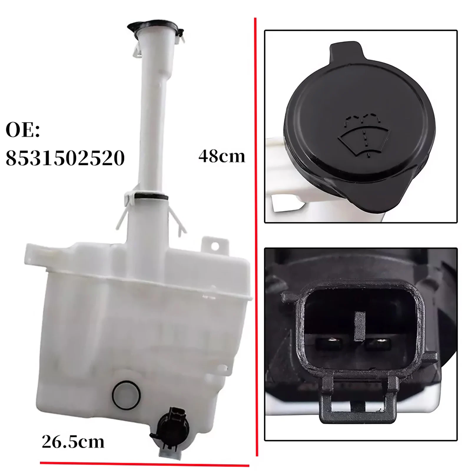 8531502520 For Toyota Car Windshield Washer Reservoir With Inlet Cap Water Pump For Toyota Corolla 2014-2019 Auto Accessories