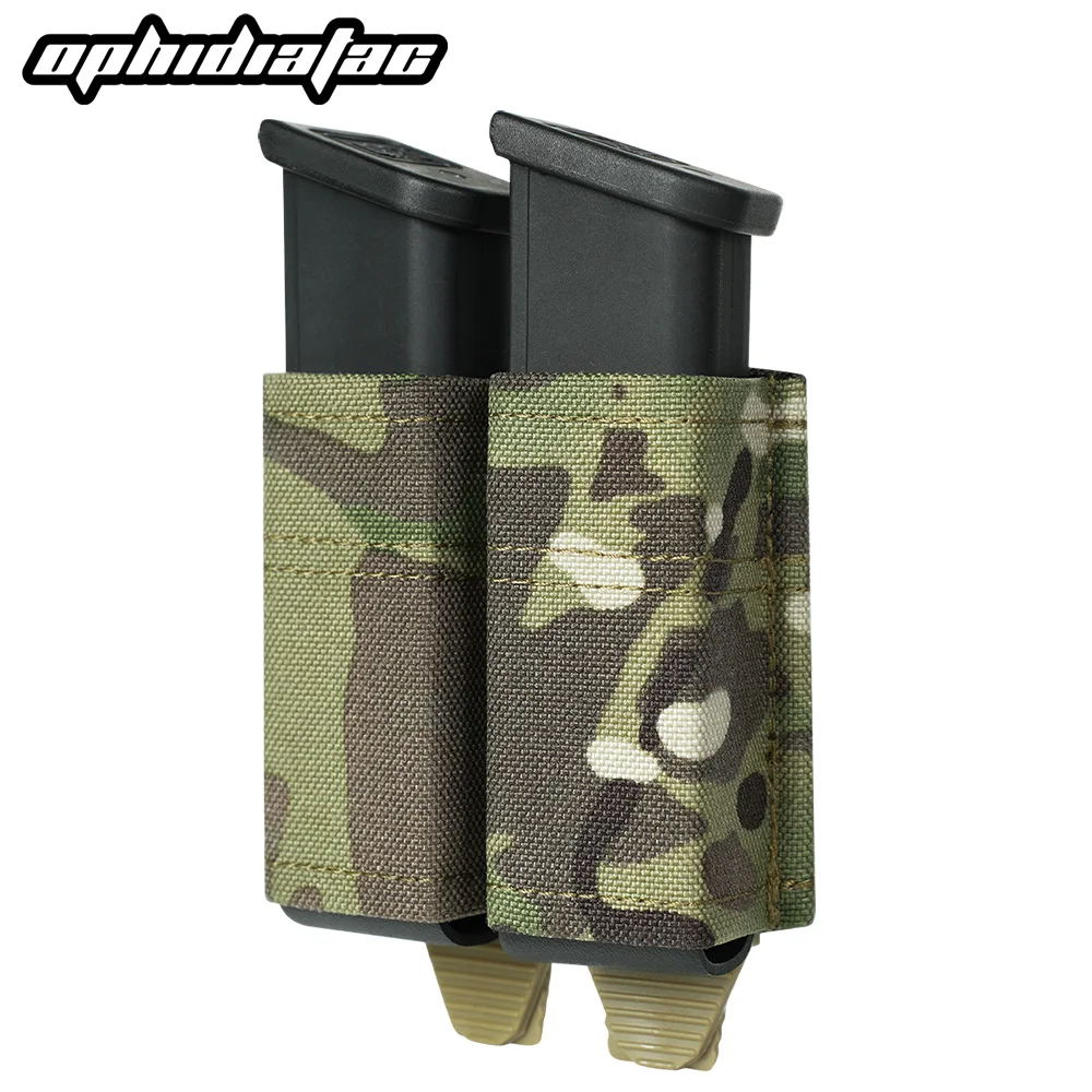 MOLLE Mag Pouch FAST 9MM Single/Double Mag Bag Hunting CS Games Air soft Holder With Nylon Support Clip