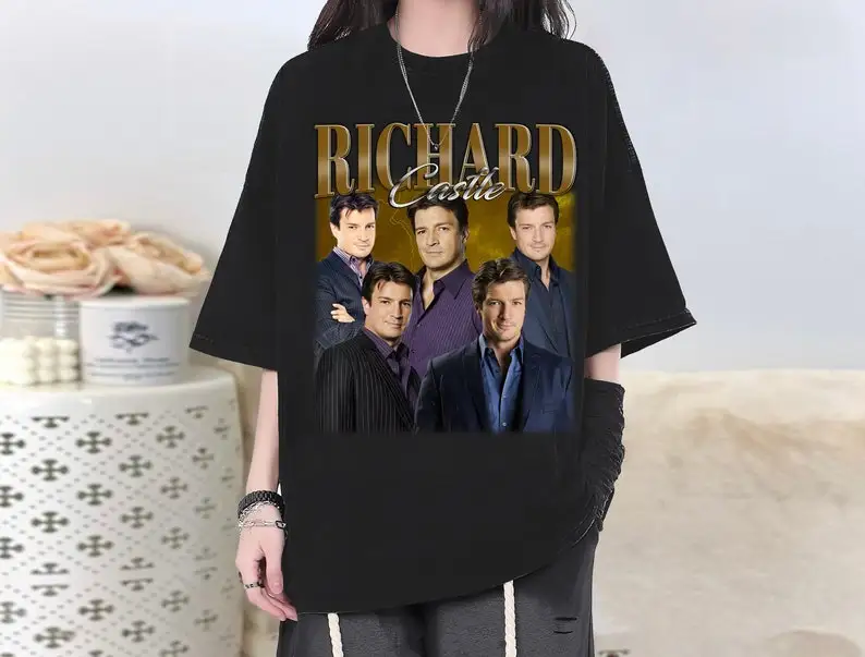 Richard Castle T-Shirt, Richard Castle Classic T-Shirt, Vintage Shirt, Gifts Men