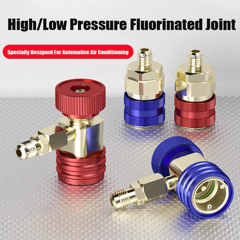 

Automotive Air Conditioning Fluorine High And Low Pressure Connector R134a Quick Connector Automotive Fluorine Tool Adapter