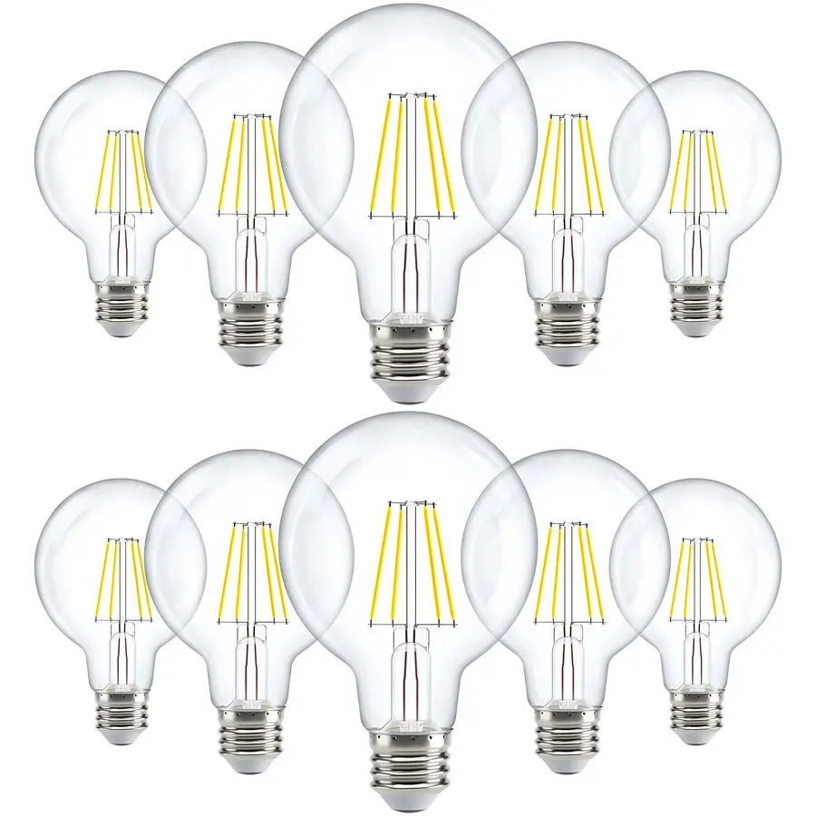 

Светодиодные лампы Sunco G25, 10 шт., имитация нити накаливания, для освещения в ванной и спальне, 500 лм, эквивалент 5-60 Вт