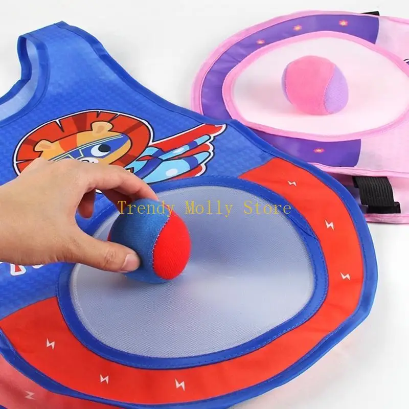 N5KB Rzucanie piłek z dziećmi kamizelka 3 piłki 5 kolorowe piłki ogrodowe w ogrodzie dla dzieci dzieci na świeżym powietrzu