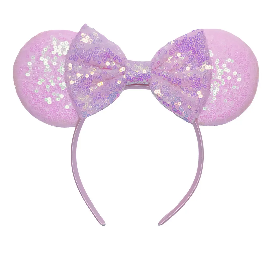 9.5 cm Big Size Pink Pattern Mouse Ears Headband For Girls 5\