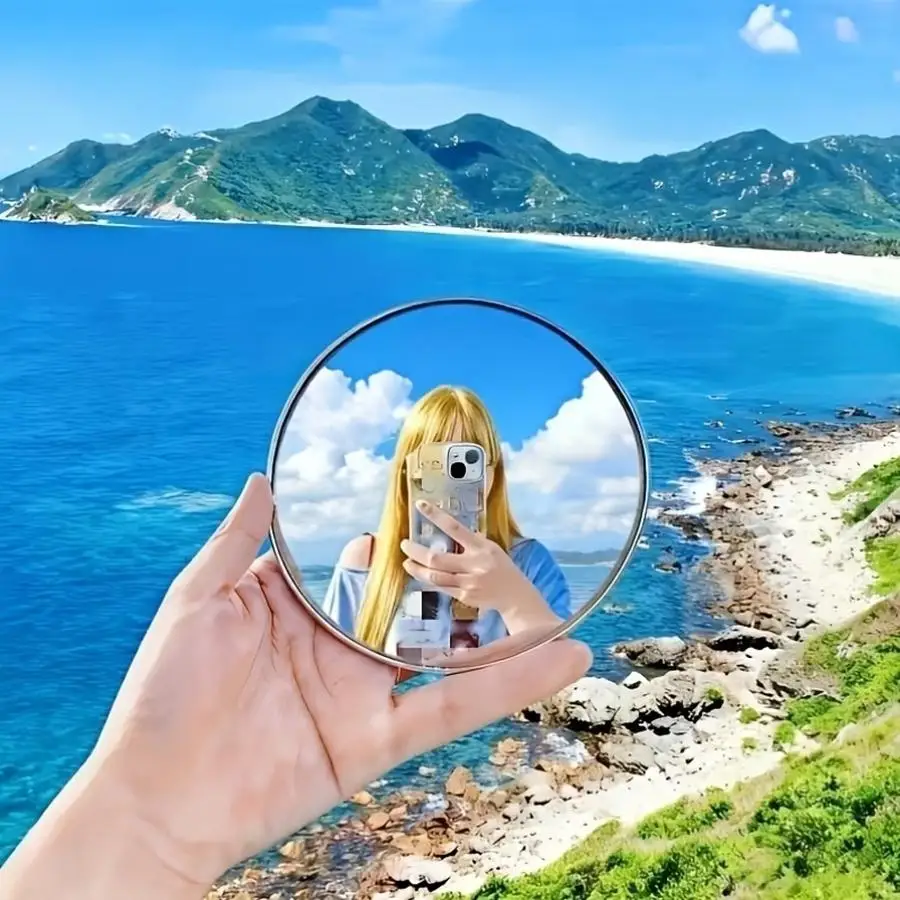 1/5/10/20/50/100pcs Large Size 9.5Cm Travel Mirror, Convex Small Round Mirror, Acrylic Mirror, Portable Photography Tool, Small