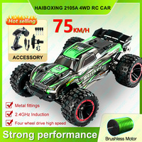 HBX 2105A T10 1:14 75KM/H RC Car 4WD Brushless Remote Control Cars High Speed Drift Monster Truck for Kids vs Wltoys 144001 Toys