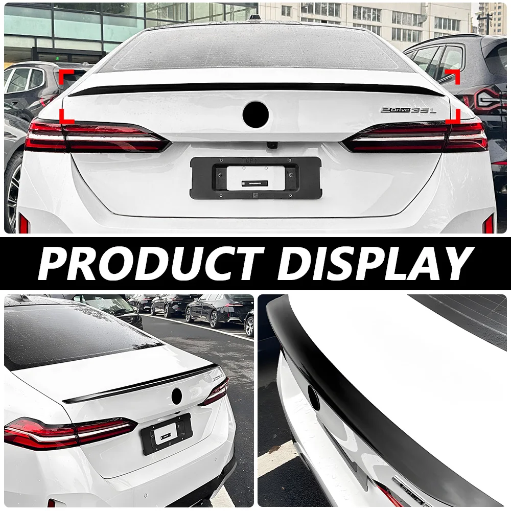 سبويلر خلفي طراز M5 لسيارة BMW 5 Series I5 G60 2024 + طقم هيكل رياضي أسود لامع غطاء صندوق السيارة ملحقات BMW تحديث السيارة