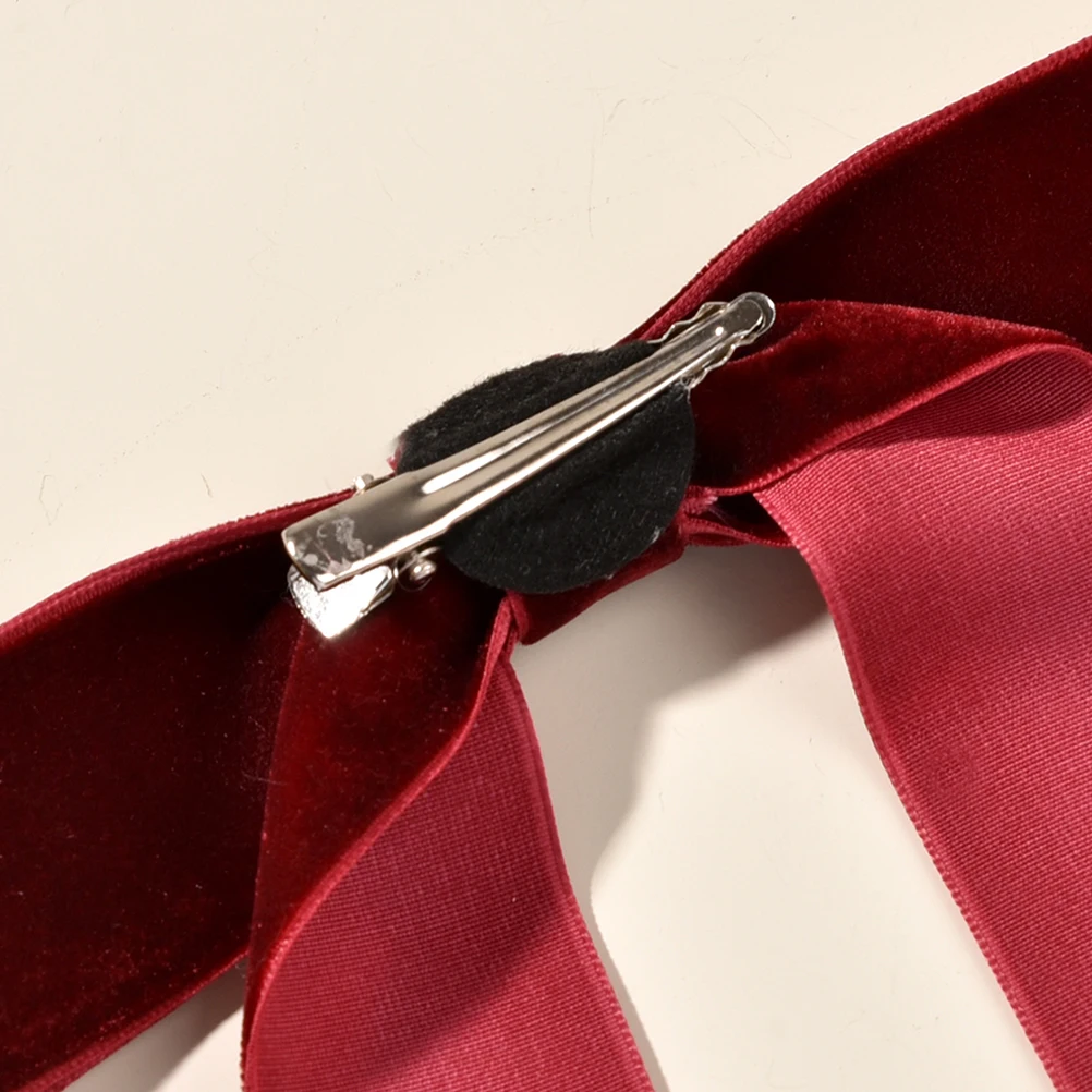 

Velvet Bow Hair Clip Wedding Barrette Bowknot Accessories for Girls Tassel Hairpin Thick Thin Curly Straight Hair Party
