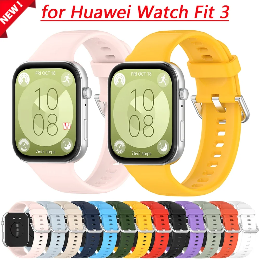 

Оригинальный силиконовый ремешок для часов Huawei Fit 3, сменный браслет, спортивный браслет, ремешок для Huawei Fit3, аксессуары для ремня