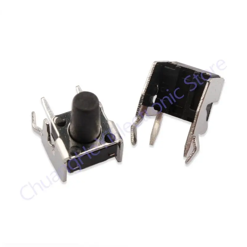 100Pcs Tact Switch 6*6*9mm Horizontal with Bracket Tactile Push Button Switches 6x6x9mm Micro Switch