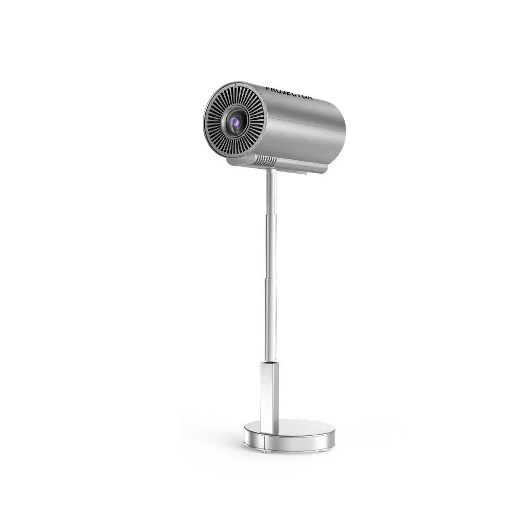 ZECAA Rotating Full HD 1080P 200 ANSI 4K 2.4G + 5G Dual Band WiFi 6 Android 11 Portátil Bluetooth 5.4 Projetor Gimbal para Casa Inteligente