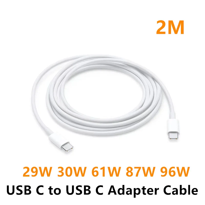 30W 61W 87W USB Type C to USB-C Adapter Charger Cable For MacBook A1534 A1706 A1707 A1990 A1932 A2141 A2251 Power Adapter Cable