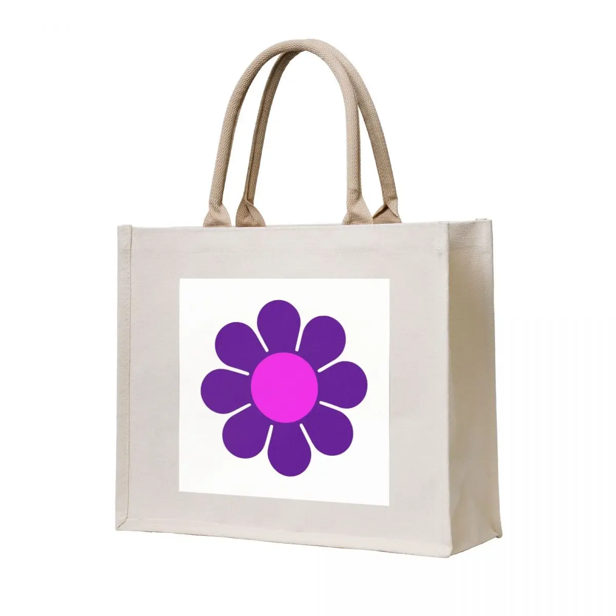 

Purple Pink Hippy Flower Daisy Tote Bag Shopper tote bag men's Women's handbag eco bag folding