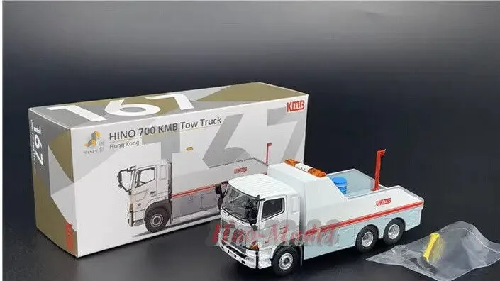 Tiny 1:76 For Hino 167# Hong Kong KMB tractor Car model Alloy Diecast Simulation Toy Boys Birthday Gift Hobby Display Ornaments