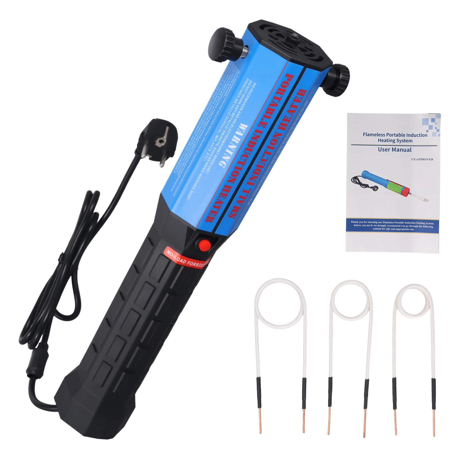 Podofo 1100W-1800W Magnetische Inductie Verwarmingstoestel Draagbare Vlamloze Inductie Verwarmingstoestel Reparatiegereedschap Boutverwijderaar Gereedschap 4 Lange Spoelen