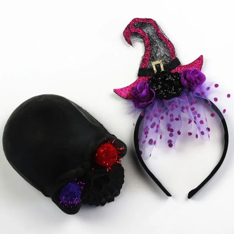

Hairbands Women Teenager Girls Stylish Mesh Halloween Party Cosplay Headbands Horror Themed Party Hair Accessories Props