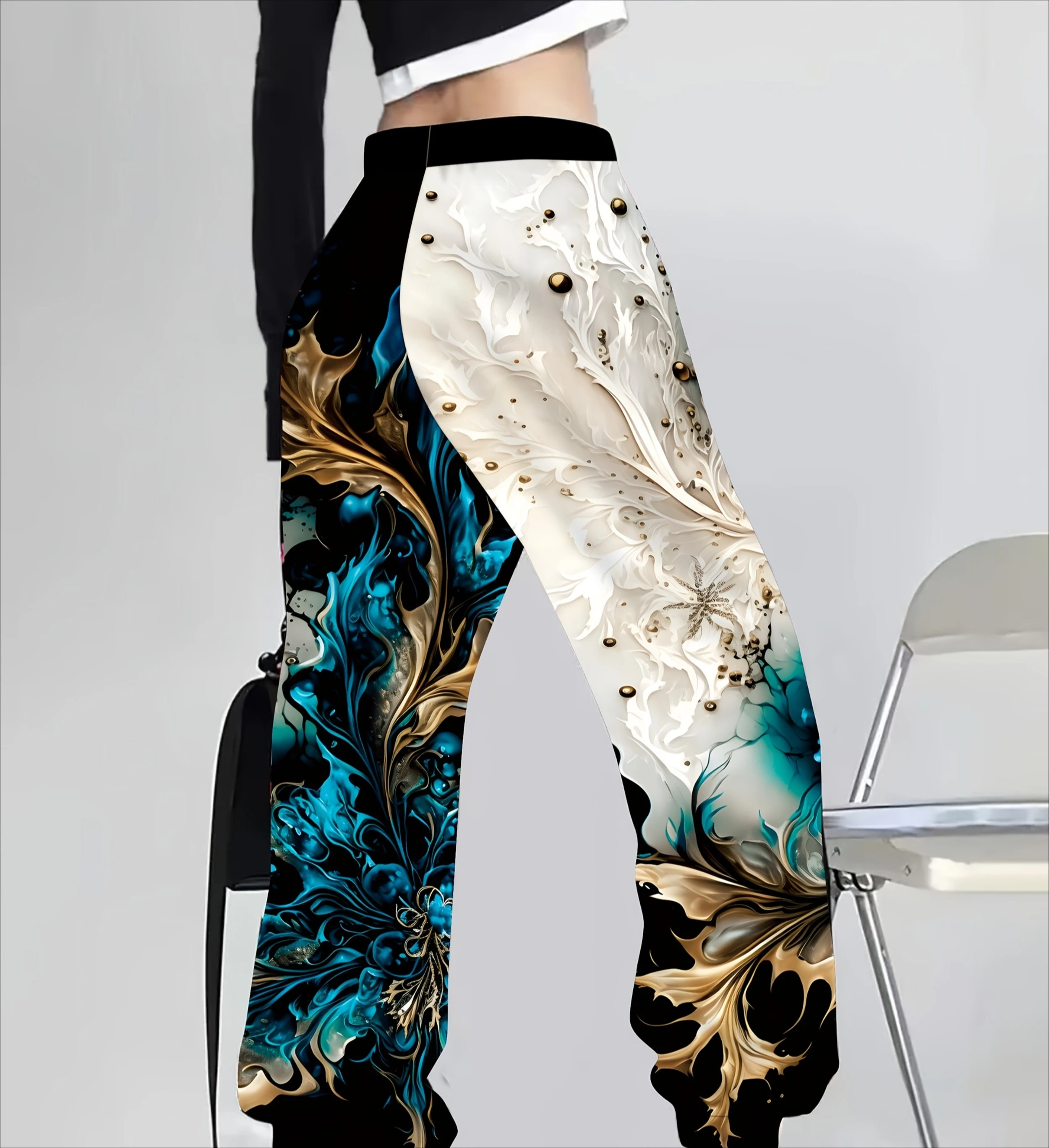 

Хит продаж 2026: Модные и стильные спортивные брюки с 3D-граффити и геометрическим узором, элегантная уличная одежда, повседневная футболка для активного отдыха