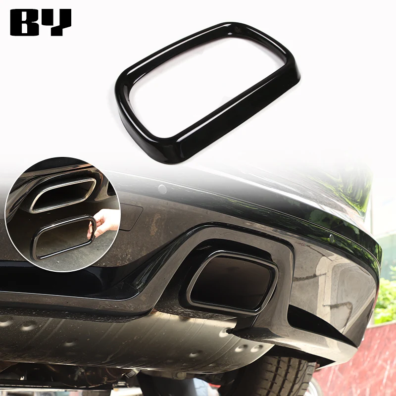 

Stainless Steel Black Car Rear Exhaust Muffler Pipe Cover Trim Tail Throat Frame For Jaguar F-TYPE 2024 Car Accessories