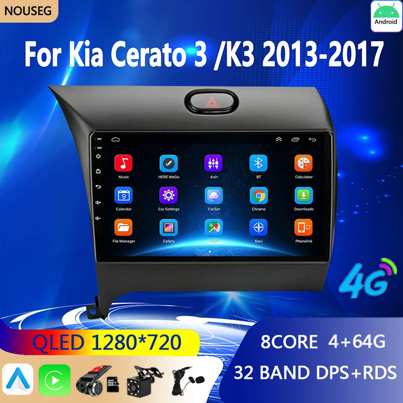 

Android Car Radio Carplay for Kia K3 Cerato 3 Forte 2013-2017 Stereo Radio Multimedia Video Player Navigation GPS Carplay