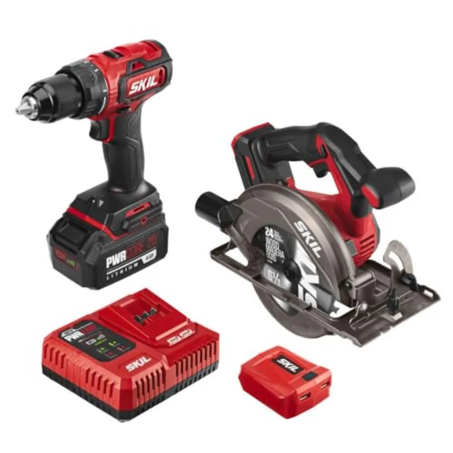 

Набор Pwrcore 20: Бесщеточная дрель-шуруповерт 20В и циркулярная пила