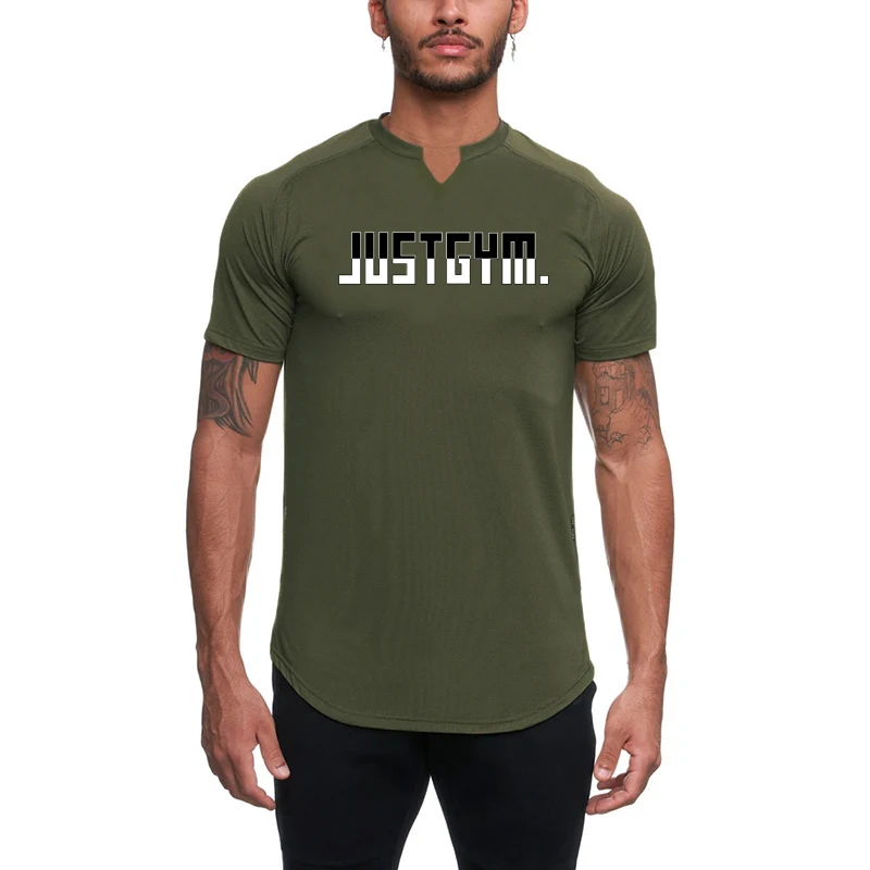 summer Men New Gym Workout Sports Quick-drying Running Breathable Sweat-wicking Ultra-light Round Neck Half-sleeve T-shirt