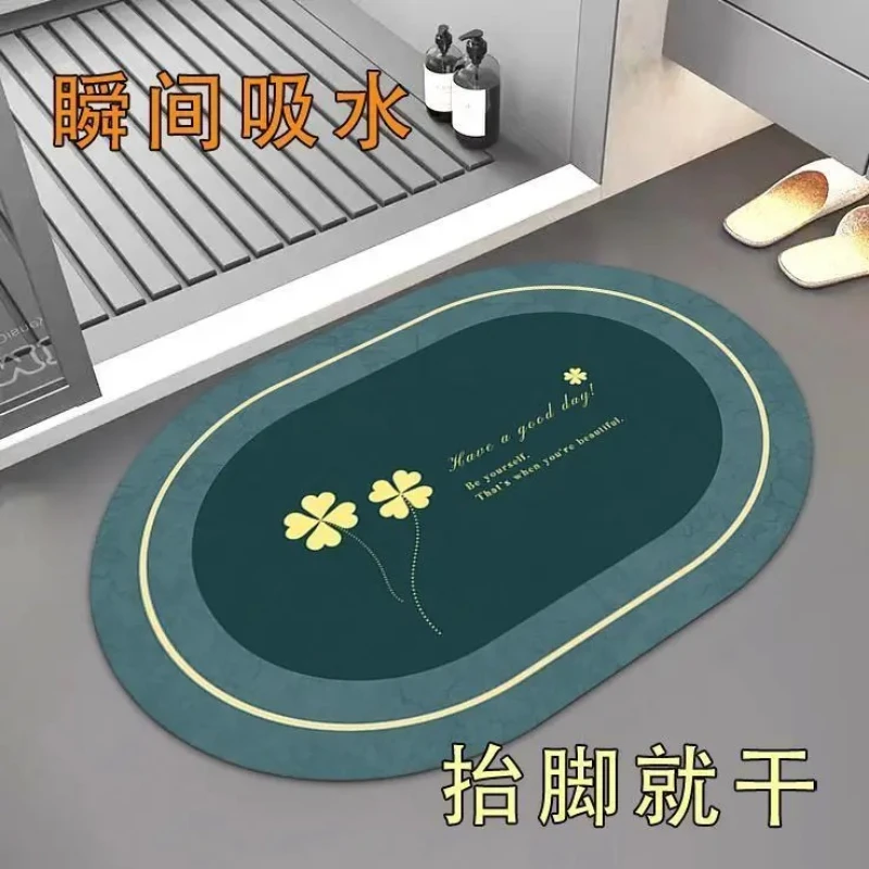 الشمال الحمام وسادة ماصة دياتومي الأرض الحمام الكلمة حصيرة التجفيف السريع عدم الانزلاق الطابق المطبخ المرحاض الباب البساط #5