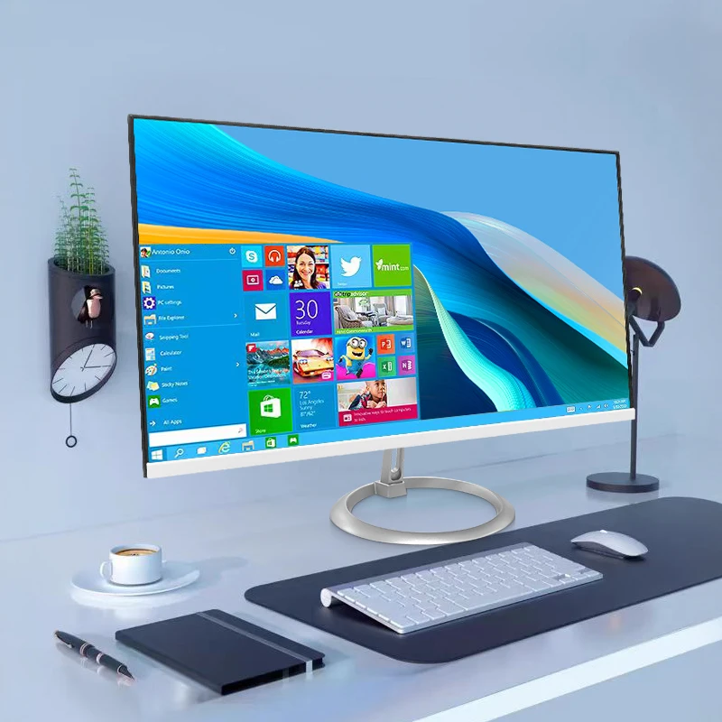Factory Arrival 21.5/23.8/27 Inch Core Processor  All in One PC Desktop Computer Office Working Gaming