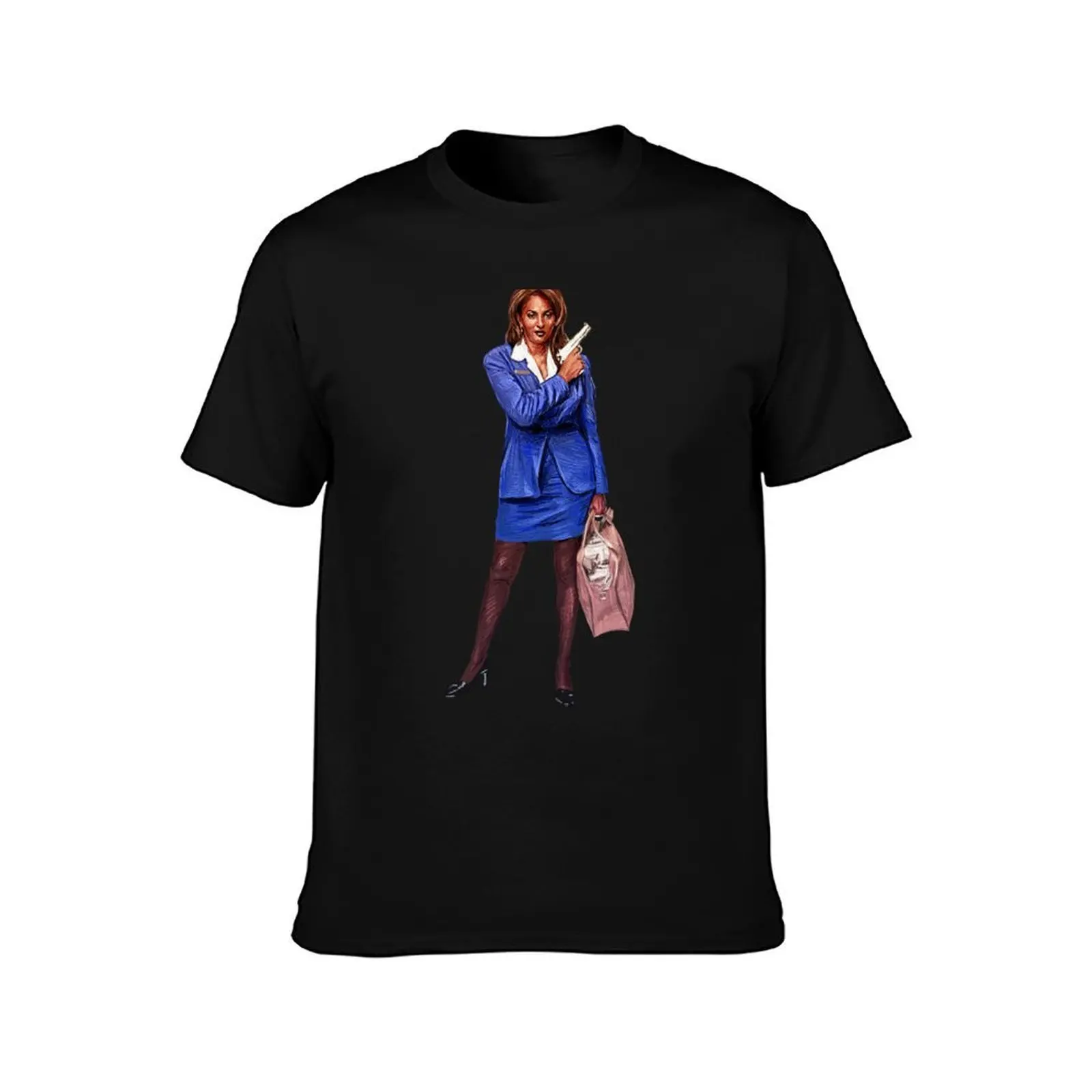 Bridget Fonda Jackie Brown T-Shirt, Summer Casual Cotton Tee, Oversized Streetwear Tops, Vintage Graphic Print, Unisex Men Women