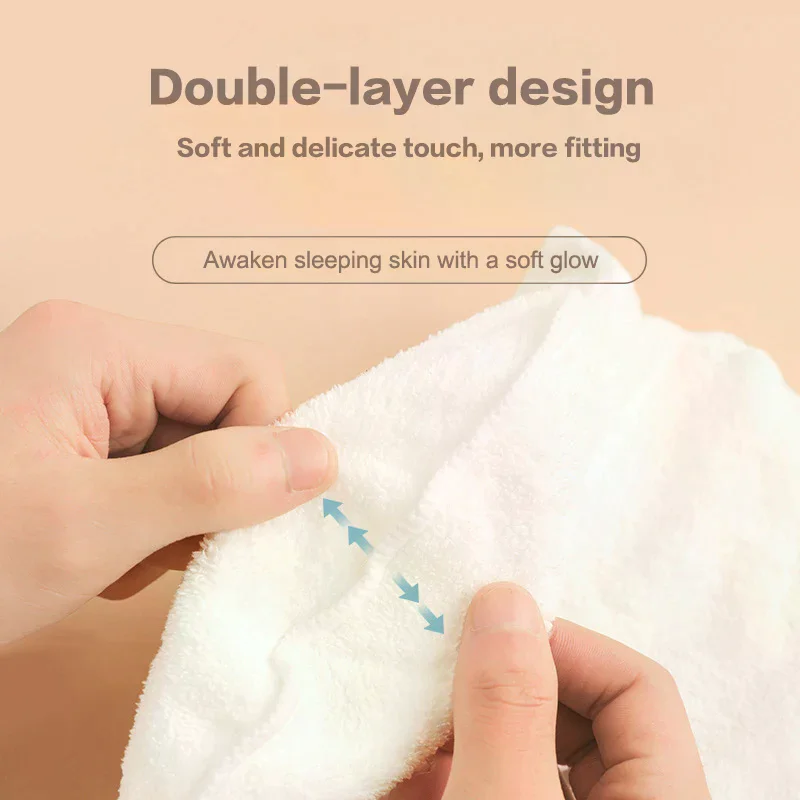 Toalla de algodón para compresa fría y caliente, compresa húmeda, toalla facial al vapor, mascarilla para el cuidado de la piel, herramienta de belleza hidratante para limpiar los poros de la piel