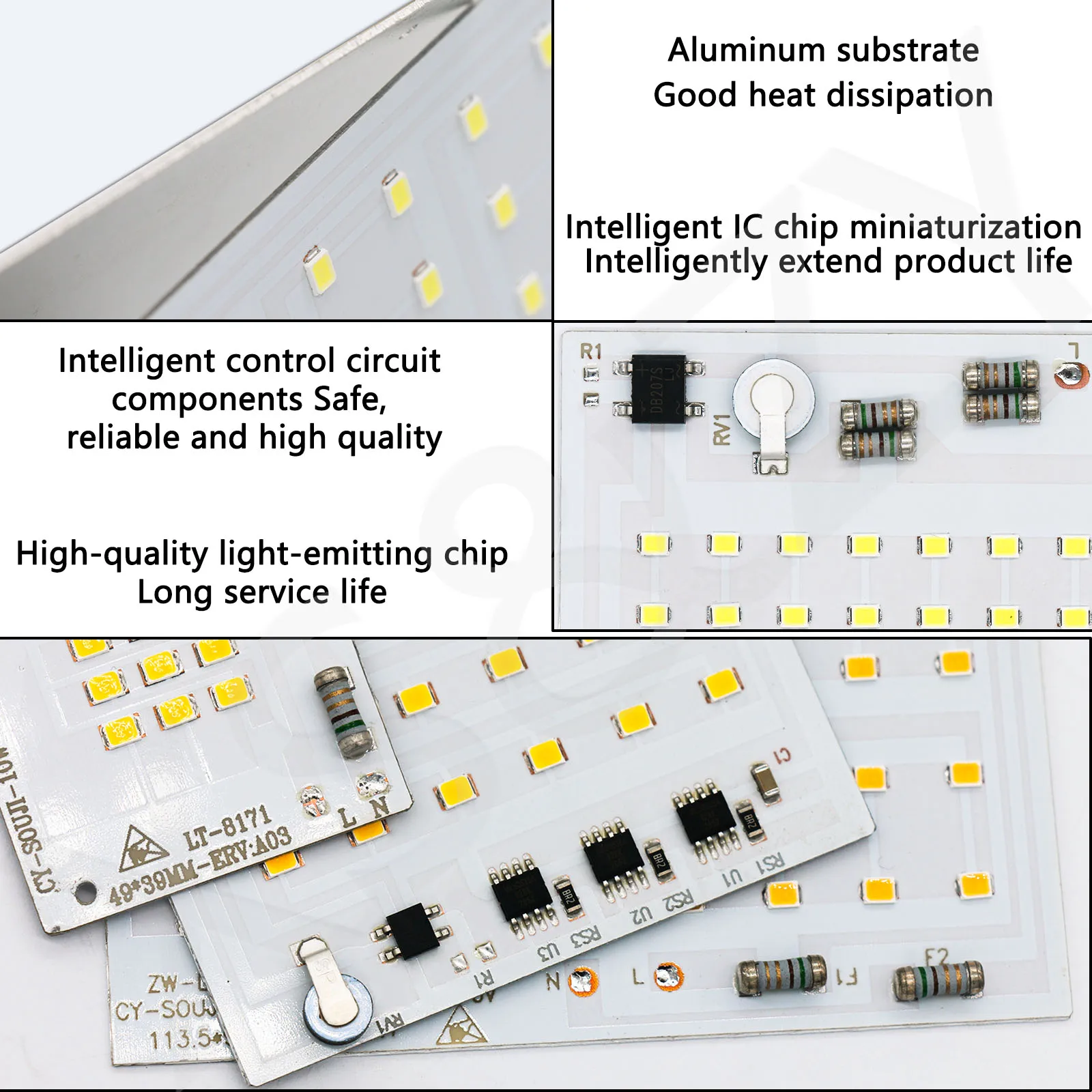 Podłoże aluminiowe LED AC220V 10W 20W 30W 50W 100W 150W 200W 15 * 30mil odpowiednie do oświetlenia zewnętrznego reflektorów