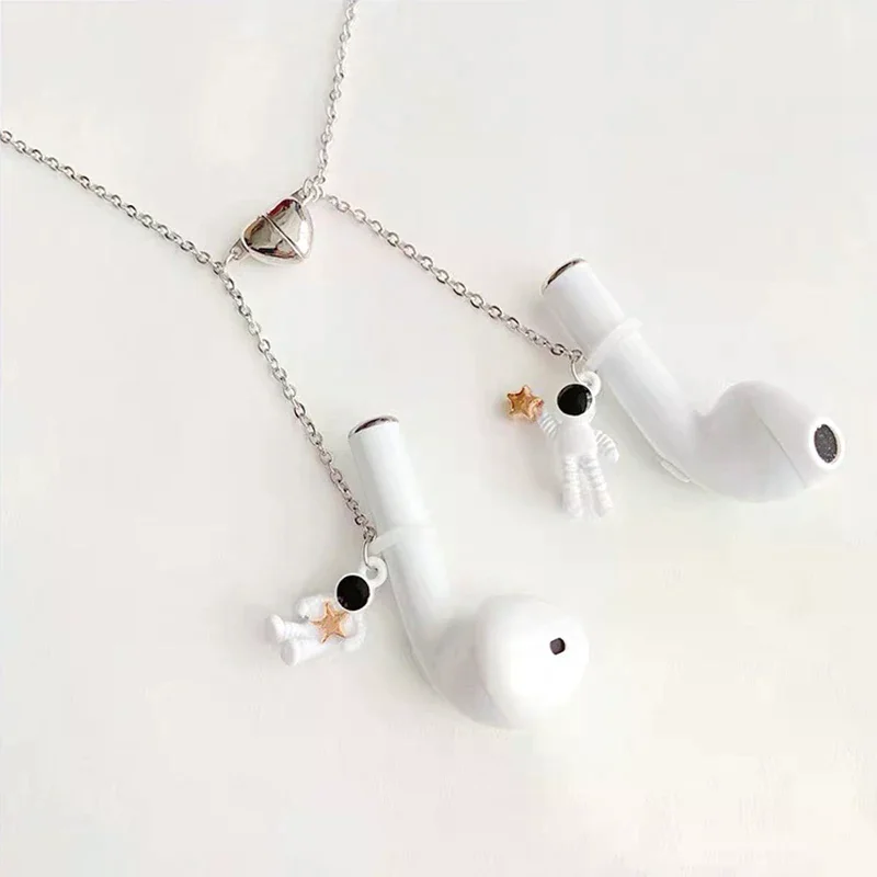 For   Pro Air Pods 3 2 1 Anti-Lost Chains Creative Astronaut Lanyard Pendant Earbuds Bluetooth Headset Ornaments