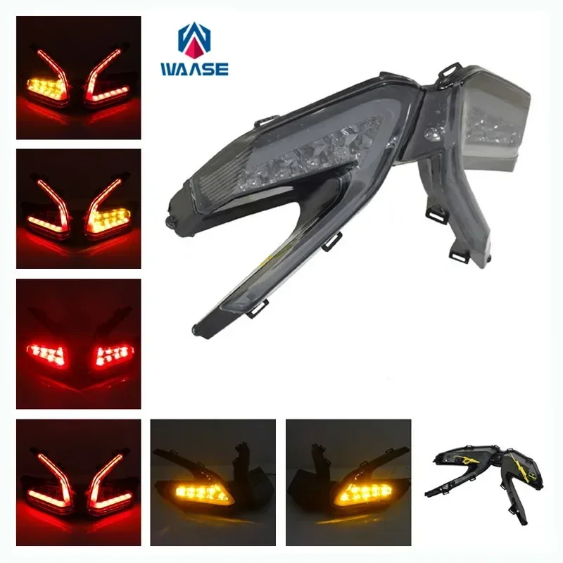 

waase For Ducati 899 959 1199 1199S 1199R 1299 Panigale E-Mark Rear Tail Light Brake Turn Signals Integrated LED Light