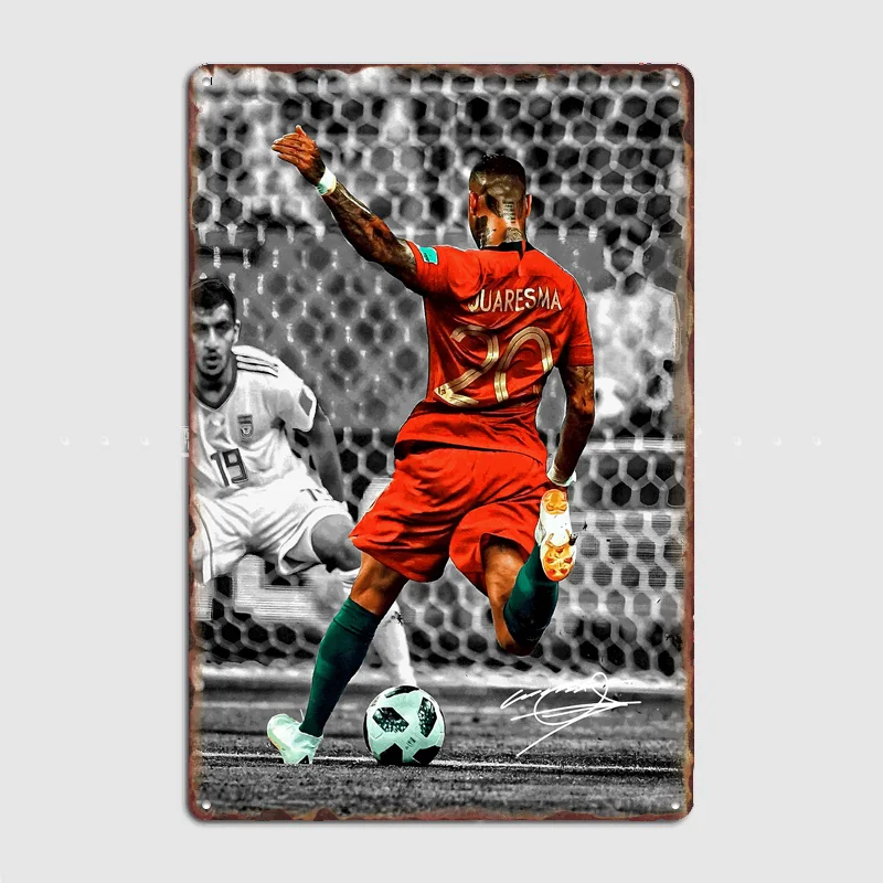 Ricardo Quaresma scores a goal Poster Metal Sign Room Decor Wall Custom Bedroom Indoor Home Wall Decor Posters Room Decoration