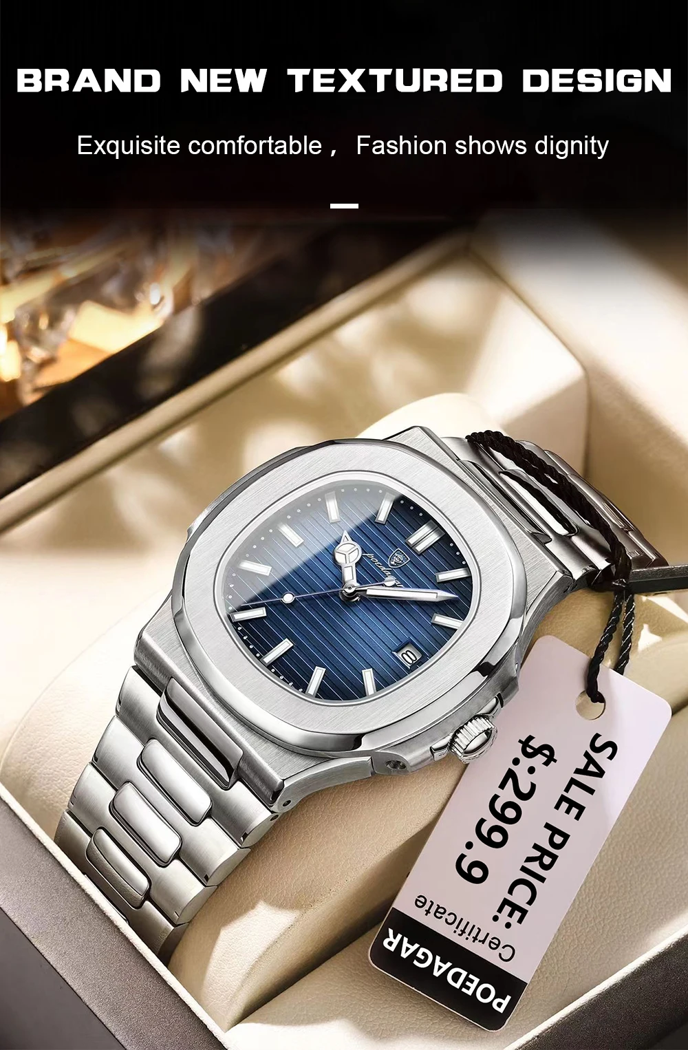 POEDAGAR Top Brand orologio da polso uomo impermeabile data luminosa settimana o POEDAGAR Top Brand orologio da polso uomo impermeabile data luminosa settimana o