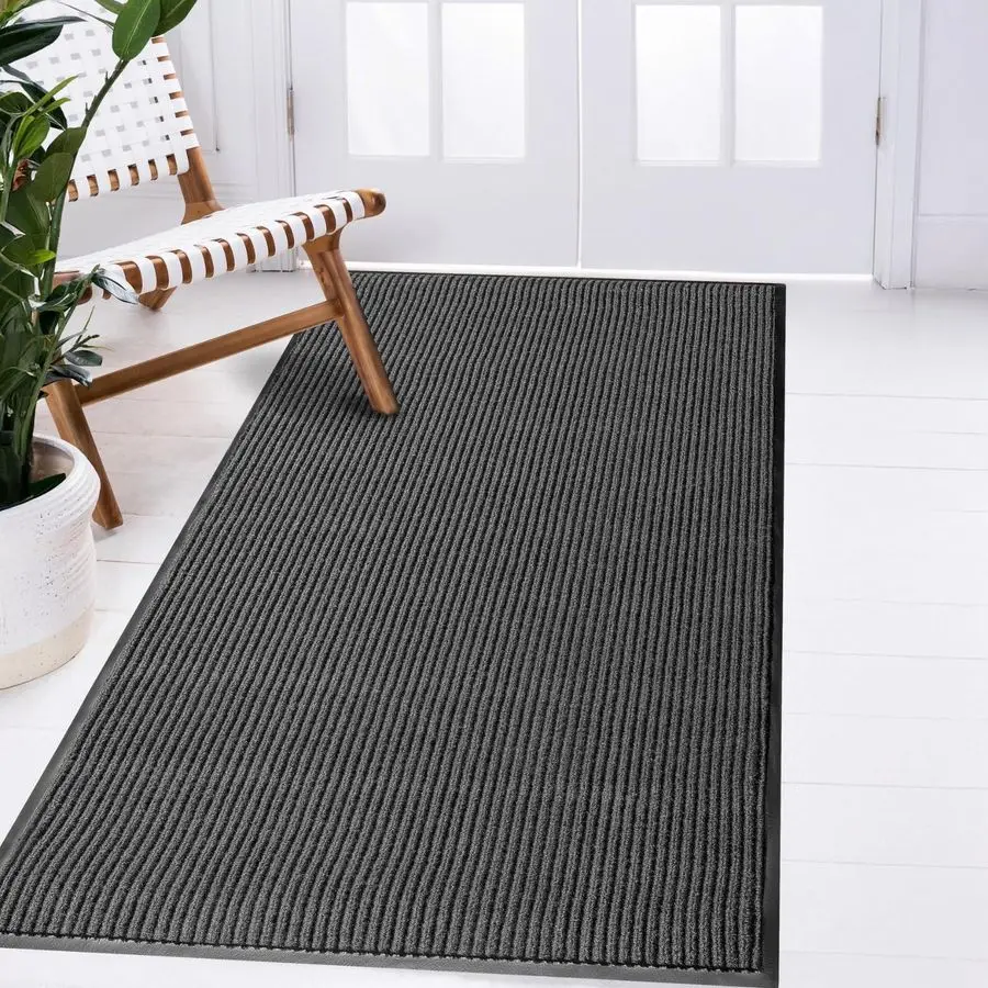 

Durable Rubber 3x5 Commercial Door Mat Heavy Duty, Indoor Outdoor, Easy Clean, Waterproof, Patio, Garage Commercial Floor Mat fo