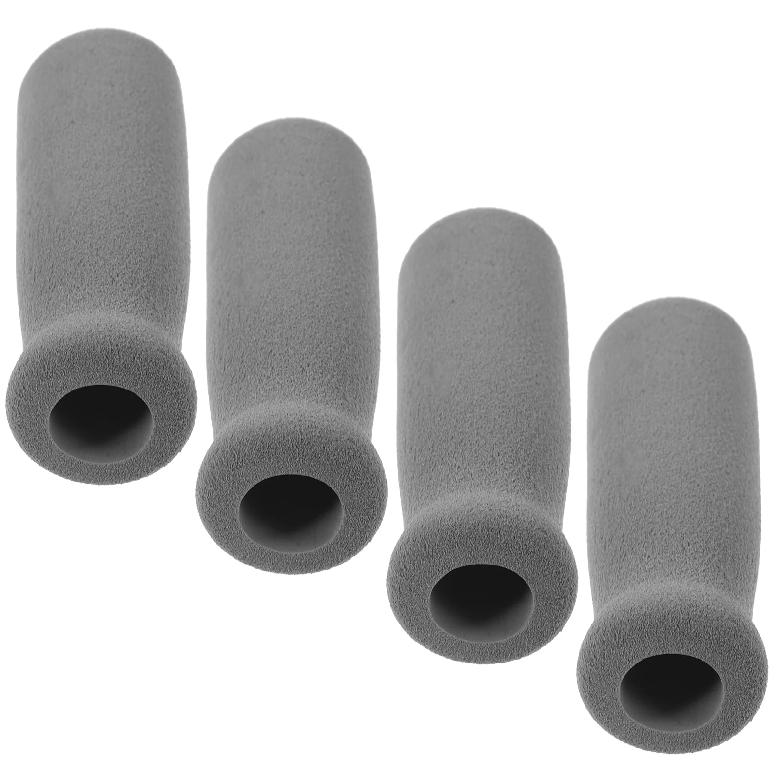 4 Pcs Walking Aids Cane Handle Grip Replacement Sponge Thicken Handles Grey Reusable Crutch Grips Elderly