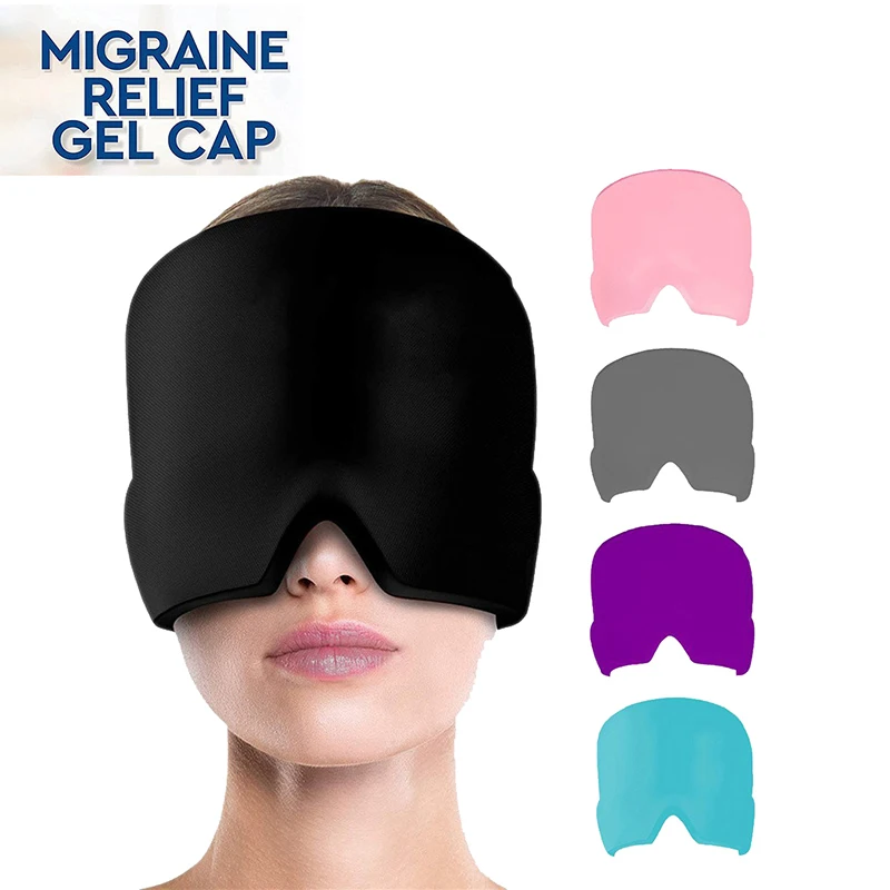 Gel Hot Cold Therapy Ice Cap Migraine Relief Hat Headache Hat For Relieve Pain Ice Hat Eye Mask Stress Pressure Pain Relief Tool