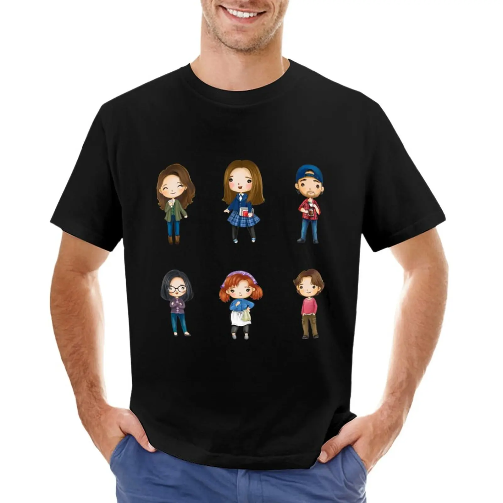 

Character Pattern TV Show Luke Dean Emily Richard _amp_ More6 TV Characters T-Shirt boys whites summer top mens tall t shirts