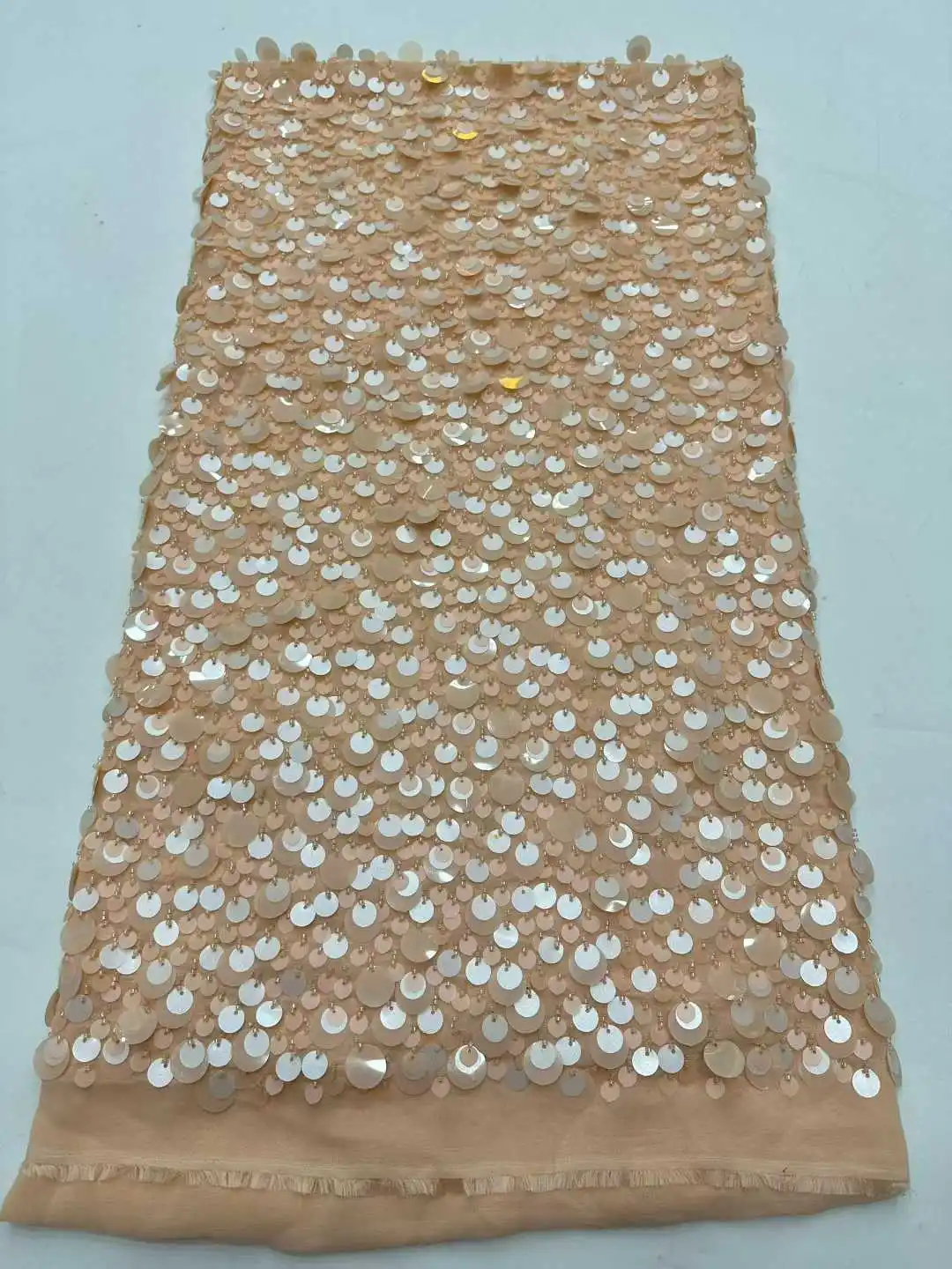 

NEW Luxury African 3D gold Sequin Lace fabric Embroidery Nigerian Lace Fabric Bride 2025 High quality lace French lace fabric