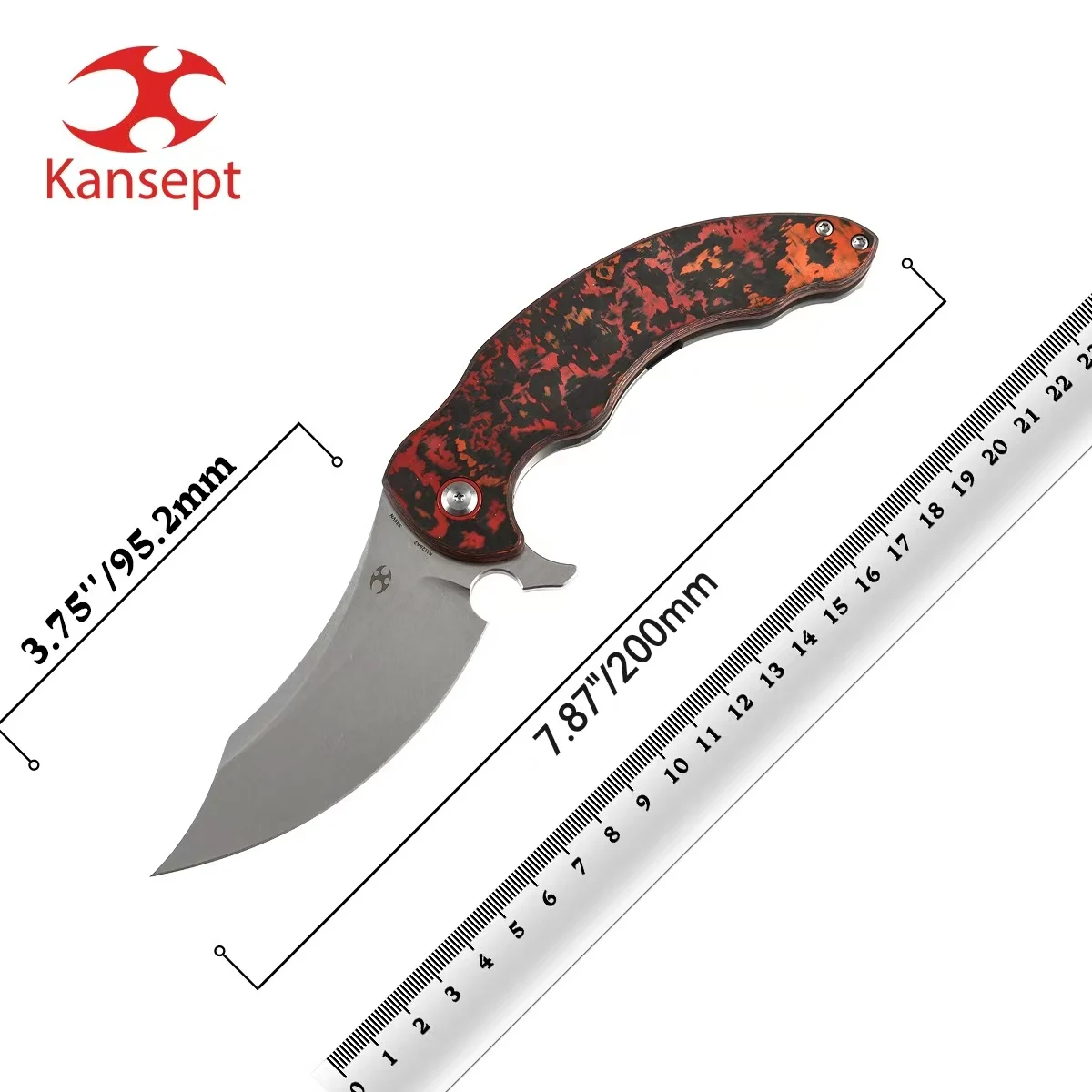 

Складные ножи Kansept K1128 Gilgamesh 3,75 CPM S35VN/Damascus Blade с ручкой из углеродного волокна/титана Andreas Goltz Designed