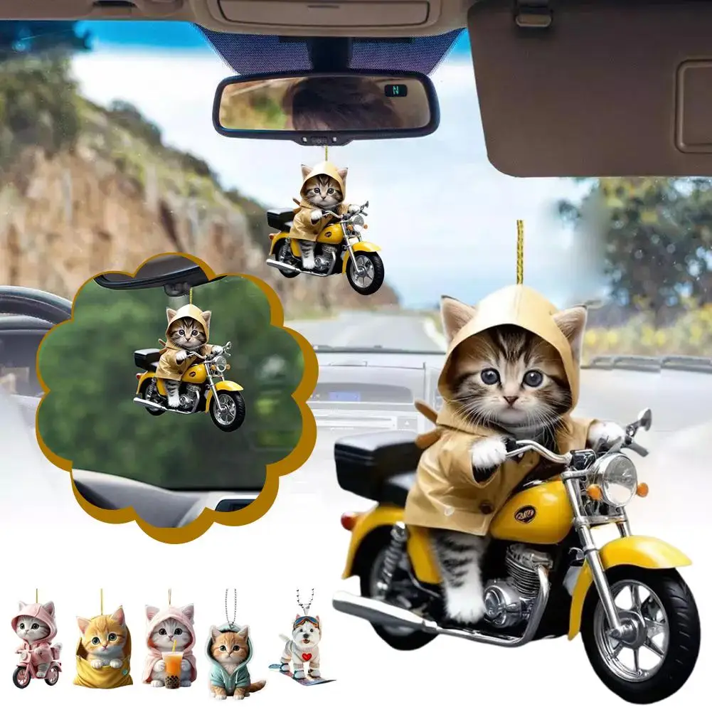 Cartoon Cat Auto Air Conditioning Outlet Solid Aromatherapy Tablet Rearview Aromatherapy Car Decoration Interior Mirror Sol E6Y9