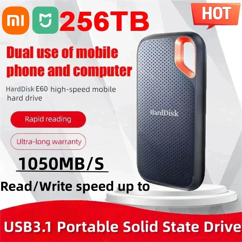 

Xiaomi Mijia Hard Disk Mobile SSD 2TB 4TB 8TB 256TB USB 3.1 HD External Hard for Laptop PS5 Mobile Hard Disk HDD Storage Devices