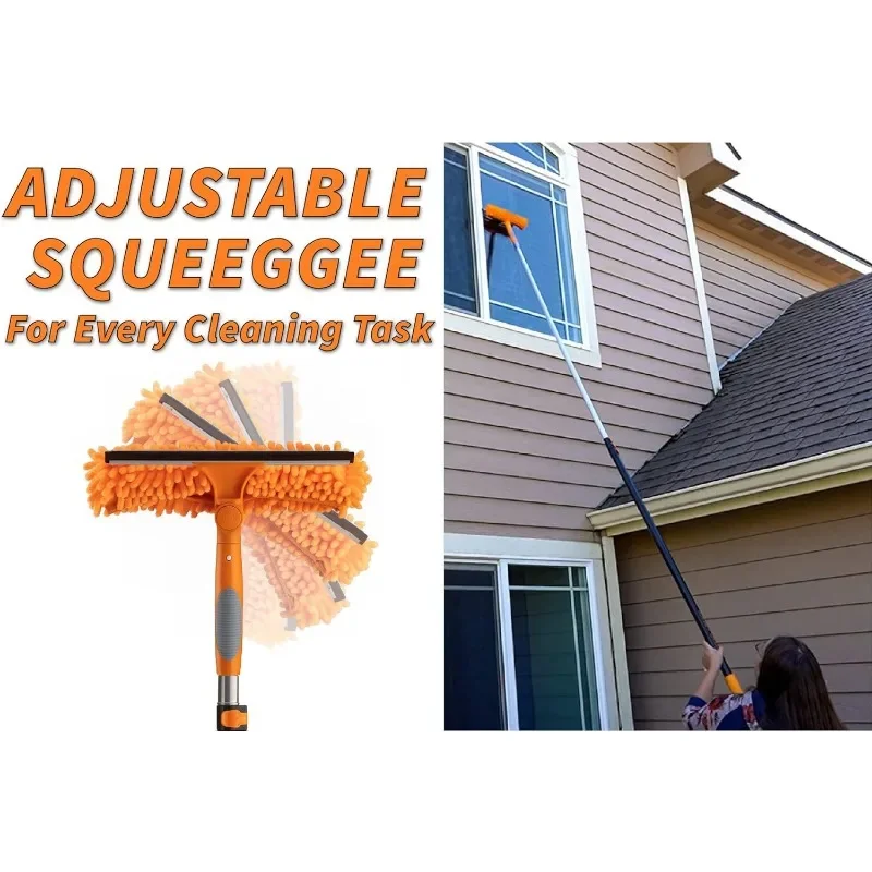 7-30 ft Window Washing Kit (36+ Foot Reach) // Window Cleaning Tool & Window Washer Squeegee