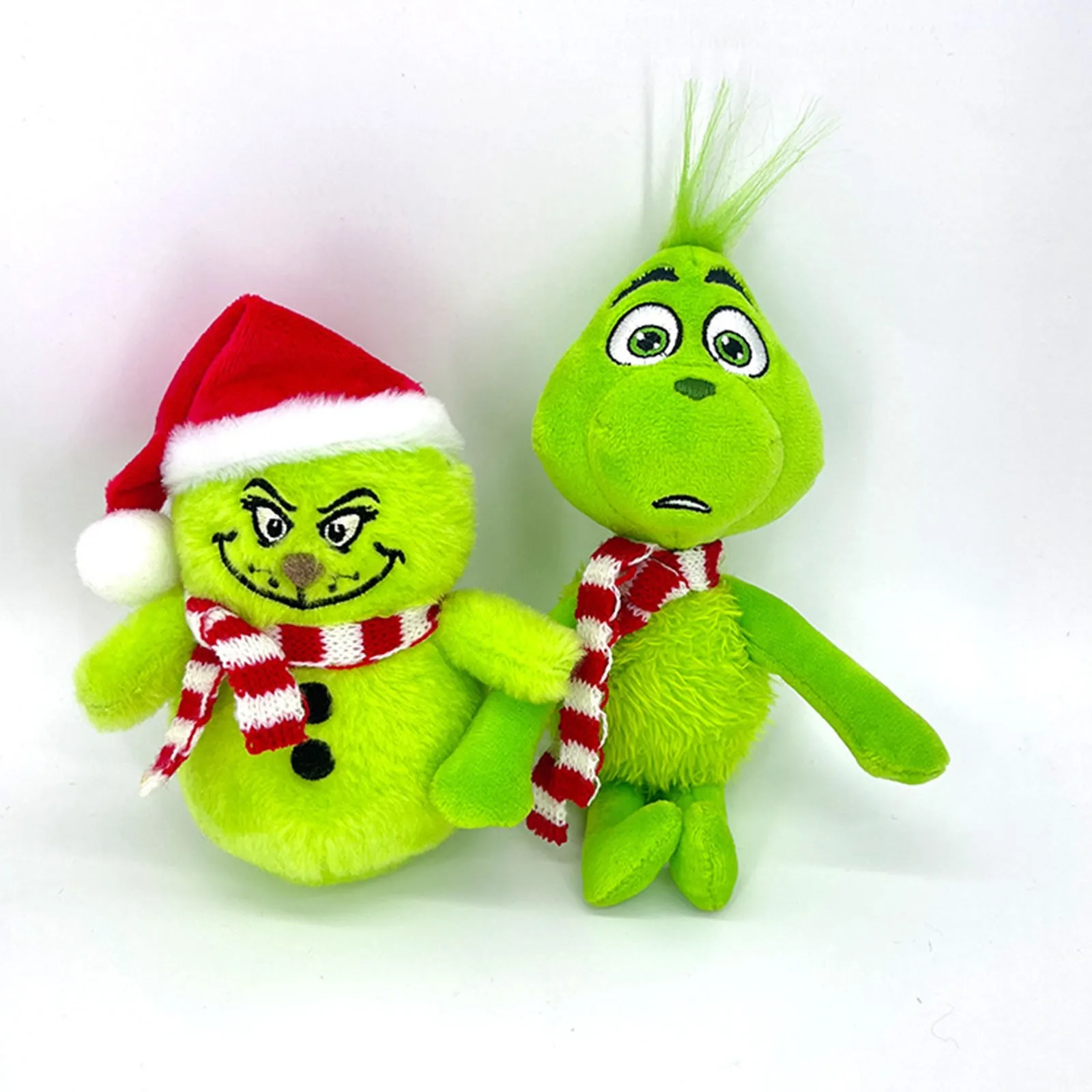 Christmas Grinch Character Pendant Decoration, Christmas Green Haired Plush Toy Pendant, Creative Decorative Gift Ornaments