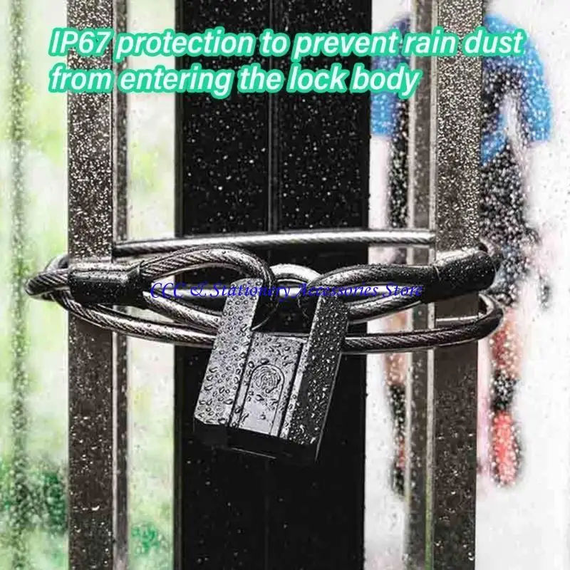 Q1JC小さな指紋パドロックセキュリティパドロック指紋アクセスドアロックジムの仕事や家庭でのセキュリティを強化する