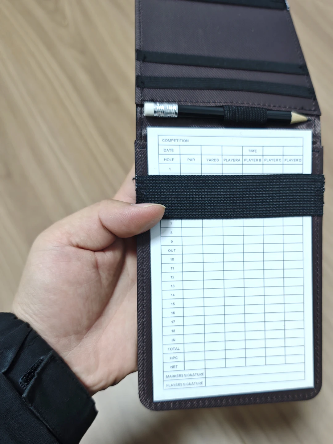 leather-material-golf-scoring-book-score-card-marking-pencil-court-competition-scoring-book-score-recording-book