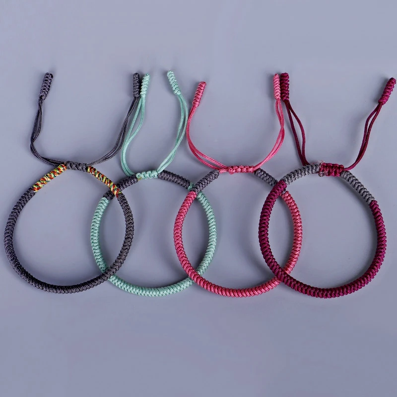 New Multi Color Tibetan Buddhist Good Lucky Charm Tibetan Bracelets & Bangles For Women Men Handmade Knots Rope Bracelet