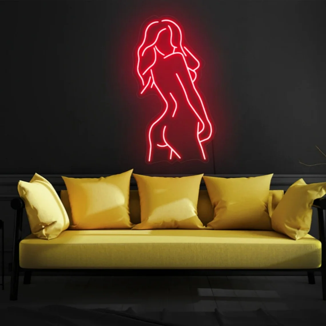 Girl Neon Sign Woman body Neon Sign Bedroom Neon Light