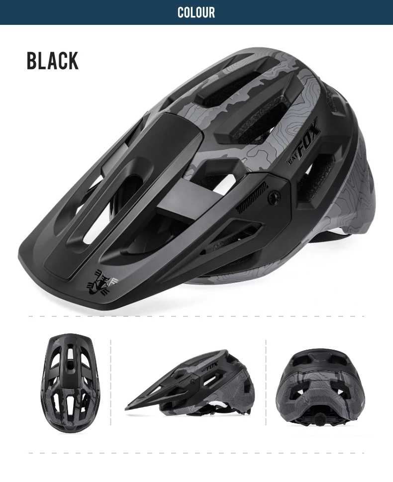 BATFOX Fahrradhelm für Herren und Damen Hochwertiger Integral-geformter Radsport-MTB-Fahrradhelm Straßen- und Mountainbike-Helme Casco Bicicleta – Detail 23