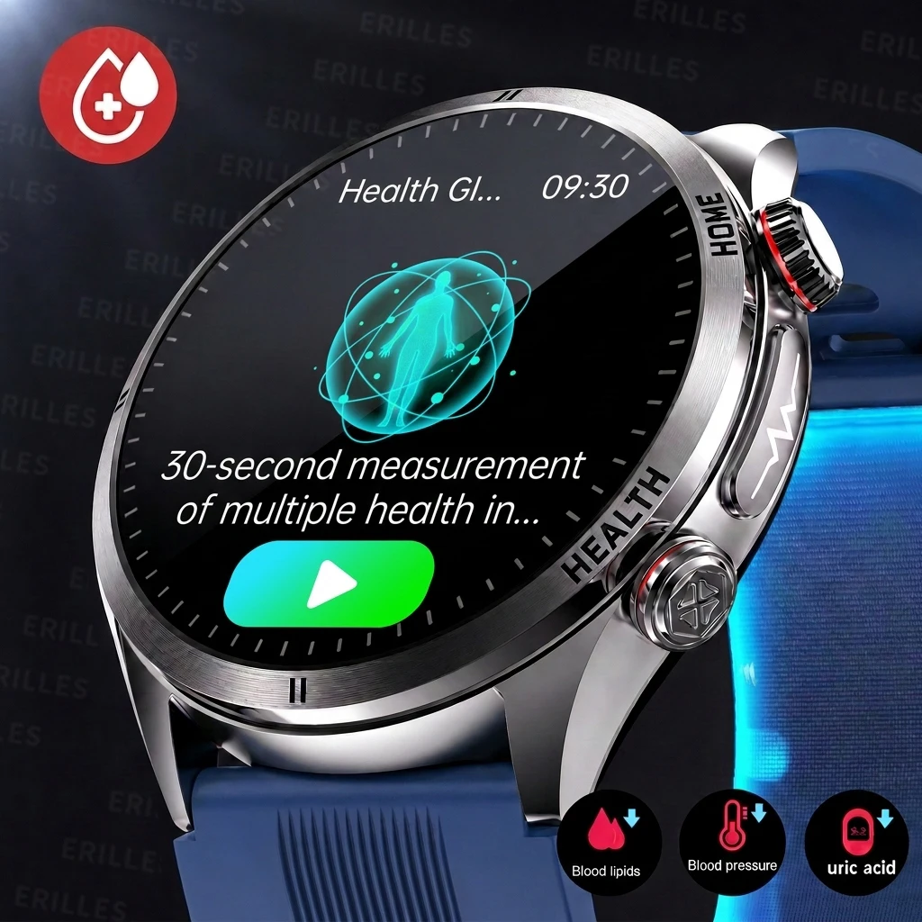 2026 New Medical Air Pump Blood Pressure Accurate Measure SmartWatch ECG Micro Physical Examination NFC Airbag Smart Watches Man