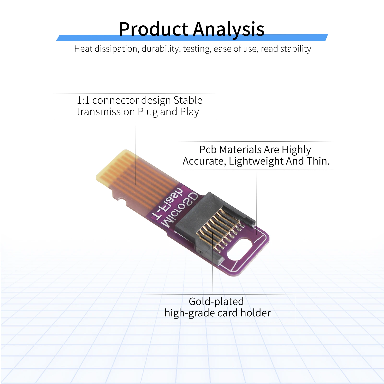 Zestaw kart pamięci Micro SD TF Przedłużacz męski na żeński Przedłużacz Narzędzia testowe Złącze PCBA Do komputera mobilnego MP3 MP4 GPS